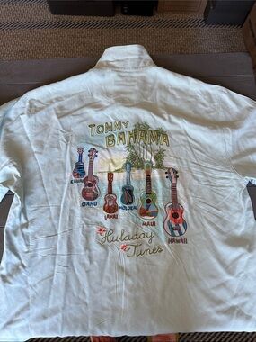 Tommy Bahama embroidered silk shirt
